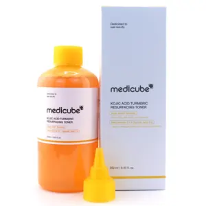Medicube Kojic Acid Turmeric Resurfacing Toner 250ml - Brightening Exfoliating Hydrating Skincare Solution for All Skin Types