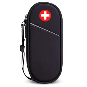 [Case Only] Portable Medicine Organizer Case for EpiPen/Asthma Inhaler/Anti-Histamine/Auvi-Q/Allergy Medicine Essentials - Healthcare Aid Pouch Kit