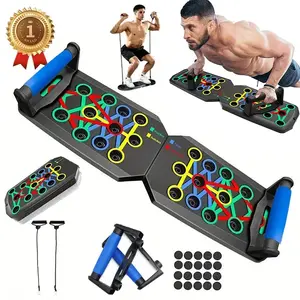 Push up Board, Push-up Board Training Set,28 Holes Home Push-up Training Board, Pull Bar, Chest Muscle Abdominal Muscle Training Equipment for Men & Women, Fitness Enthusiasts, Upper Body Strength, Portable Design, Ab Workout Machine  Home Gym System