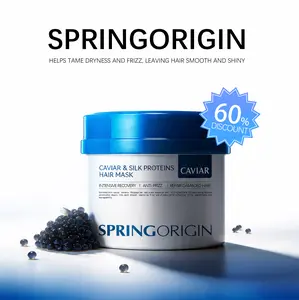 Spring oringin Caviar Collagen Hair Mask: Intensive Repair Treatment for Damaged, Dry Hair - Controls Frizz & Deep Hydration#Summervibes①