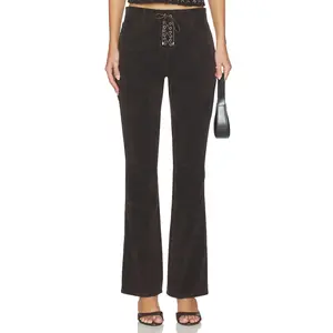 Joe's Jeans X WeWoreWhat The Ralph Suede Bootcut in Dark Chocolate