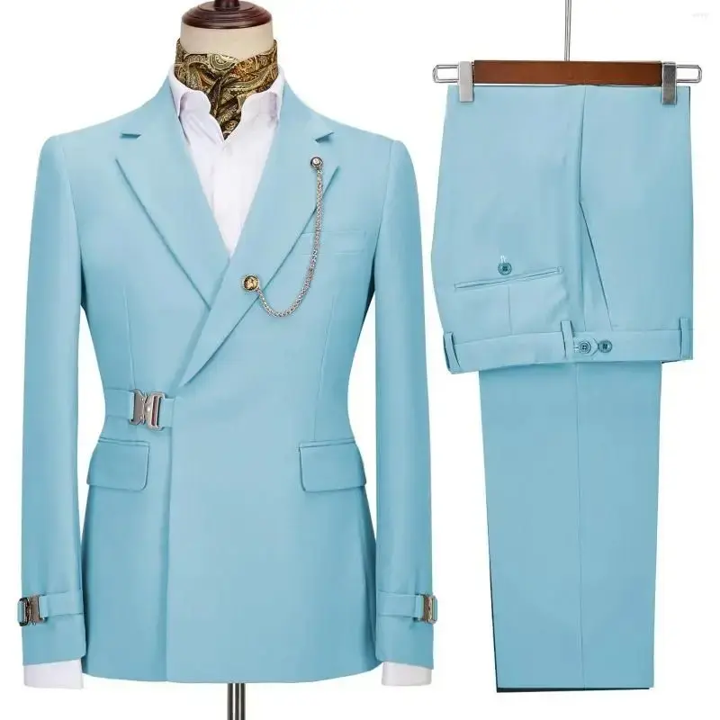 Slim Fit Tuxedo Three-Piece Set Men's Suits Blazer Pants for Men 2025  Italian Design Notched Lapel Party Wedding Slim Fit Costume Homme 2 Piece Clothing