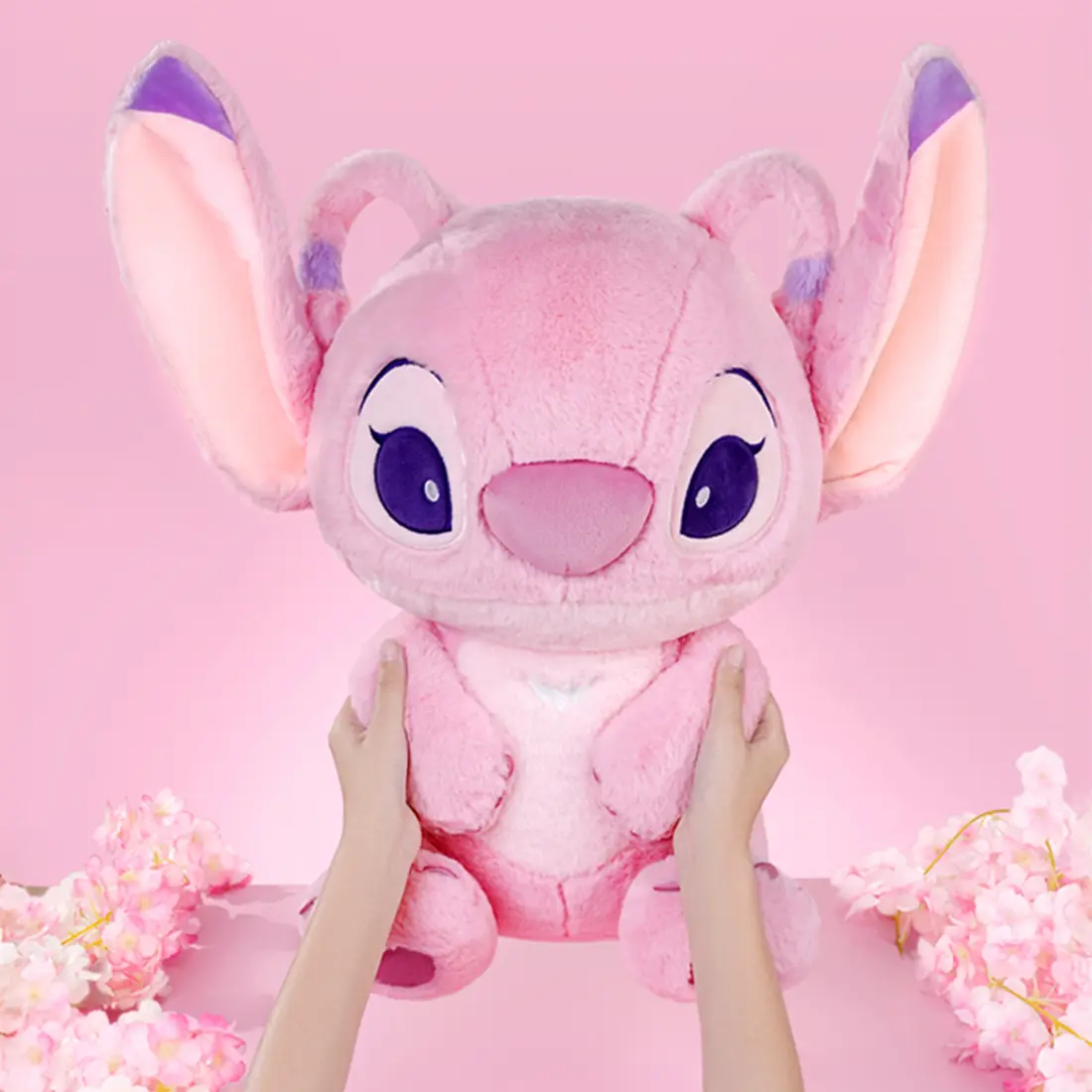 Disney Lilo & Stitch Sitting Plush Doll - 23.62in Large Angel Soft Stuffed Animal Gift, Fuzzy Texture, Embroidered Details, Flexible Floppy Ears, Collectible Figure, Cute Stuffie, Soft Cuddly Graduation/Kids Gift (1pc) Summerwins, Cute Stuffies, Soft Cudd