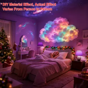 314.96-inch LED Cloud Light with Music Rhythm, DIY Rayon Night Light, Suitable for Bedrooms and Game Rooms - USB Powered, Vibrant Light, Perfect for Christmas Gifts, Parties, Cafes, Bedroom Atmosphere | Dynamic Visual Effects, Nightlight for bedroom