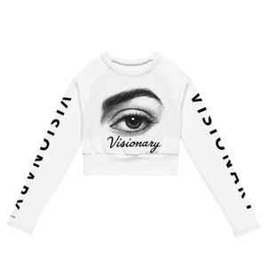 Visionary Graphic Long Sleeve Crop Top Streetwear Aesthetic