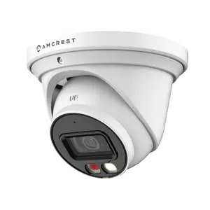Amcrest 4K UltraHD PoE Outdoor Security Camera with Built-in Microphone, Human Detection, Active Deterrent, 49ft Nightcolor, 129° FOV, 4K@15fps (IP8M-2779EW-AI)