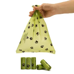 Dog Poop Bags Roll Pack, Leak-Proof Pe Pet Waste Bag, Odor Sealed Design, Degradable Plastic Pouches, Outdoor Travel Suitable