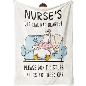 Nurse Gifts for Women/Men, Thoughtful Gifts for Nurses - Soft Nurse Blanket, LPN RN Nurses Week/Day Appreciation Gift, Nursing Student Graduation Gift Flannel Throw Blanket 60" x 50"