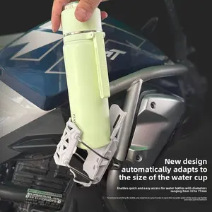 Portable Motorcycle Cup Holder, Universal Mountain Bike Bicycle Mount, No Drilling Rotating Cup Rack, Easy Install Water Bottle Stand