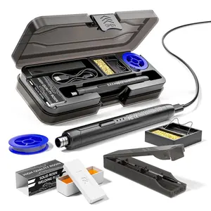 USB/battery Heavy Duty Soldering Iron, Adjustable Temperature Control, Rosin Included, Holder & Storage Box, Essential Tool for DIY Projects, Soldering Kit