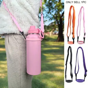 Water Cup Handle with Shoulder Strap, Water Bottle Shoulder Strap Crossbody Bag Strap with Rope Water Cup Holder, Water Bottle Additions Water Cup Additions Bag Additions, Drinking Gadgets