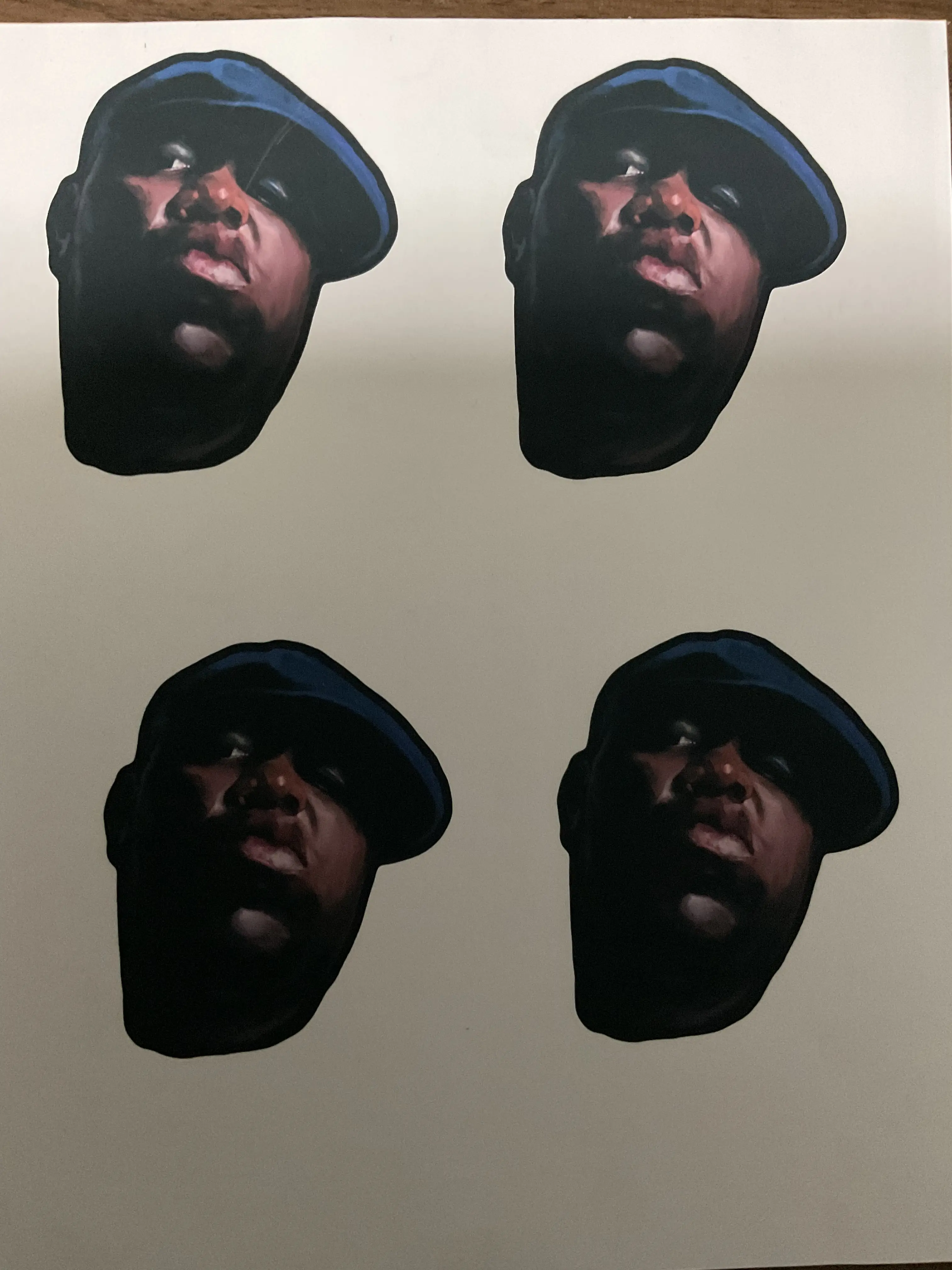 Legendary Rapper sticker from original art -set of 4