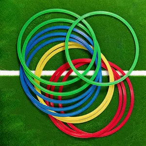 13pcs Multi-Functional Training Ring Set with Storage Bag, Various Sizes of Agility Training Rings, Basketball and Soccer Training Sports Equipment, Random Colors - Suitable for Party Games and Interaction, Outdoor Sports and Lawn Entertainment