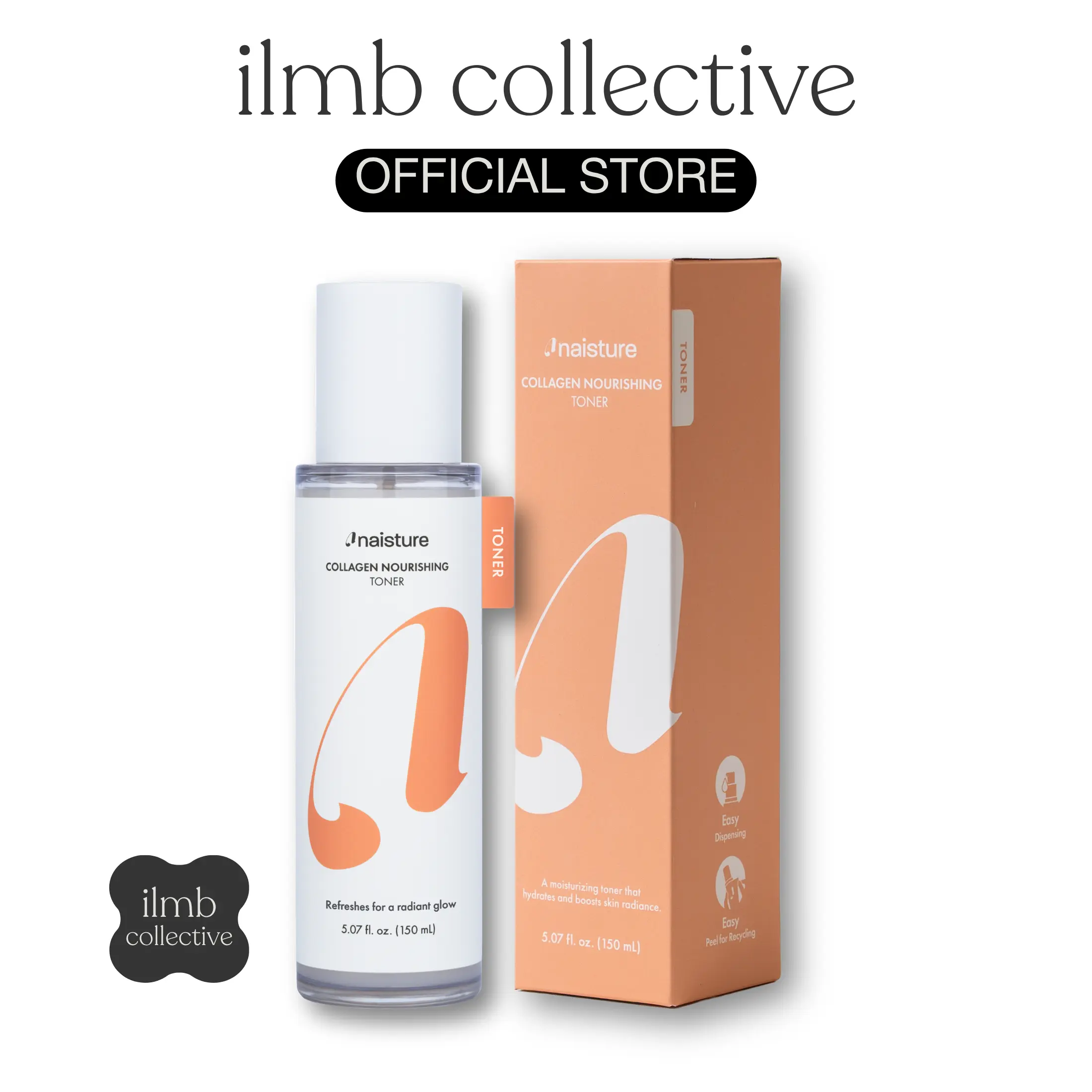 Naisture Collagen Toner – Balancing Milky Face Toner with Hydrolyzed Collagen for Lightweight and Non-Greasy Moisturization