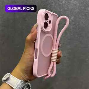 Magnetic Wrist Strap Protective Phone Case for iPhone 14/15 Series, Durable Protection Cover for iPhone Models Including Pro & Plus Versions