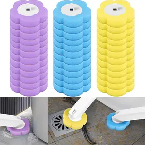 Disposable Toilet Brush Refill, 72pcs/set 3 Layer Sponge Toilet Brush Refill, Bathroom Cleaning Tool for Toilet, Sink & Floor Drain, Household, Toilet Bowl Cleaner