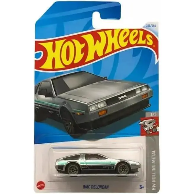 Hot Wheels DMC Delorean Treasure Hunt, HW Rolling Metal 3/5