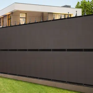 Fence Privacy Screen, 6' x 50' Windscreen Fencing Shade Cover with Grommets for Wall Outdoor Garden Patio Yard Pool Deck Balcony, Brown