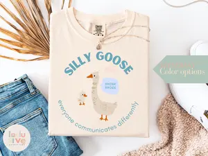 Silly Goose Speech Therapy T-shirt, AAC Device, Disability Communication Equality, SLP Graduation Gift, Unisex Tee Top Womenswear