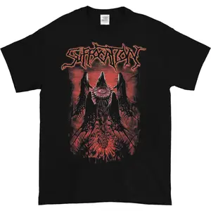 SUFFOCATION Blood Oath Black T-Shirt Vintage Cotton Fabric Unisex Men's Short-sleeve Shirt