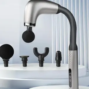 Massage Gun Deep Tissue With Extended Handle . Upgraded U-Shaped Back Massager Body Massager For Neck, Shoulder, Leg Relaxing, 4 Massage Heads & 9 Speed Levels USB Rechargeable. Ultimate Deep Tissue Pain Relief, The top choice for fitness gifts