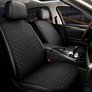 Plaid Pattern Car Seat Cushion for Summer, Breathable Soft Car Seat & Backrest Protective Cover, Universal Car Interior Decorative Accessories, Car Accessories