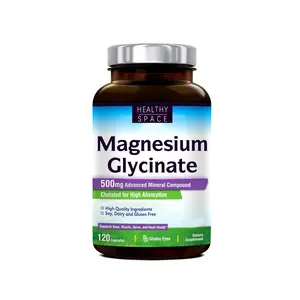 Natural Vitality Magnesium Glycinate 500mg Supplement - High Absorption Magnesium, Gluten Free, Supports Nerve, Muscle, Bone & Heart Health,120 Vegetarian Capsules