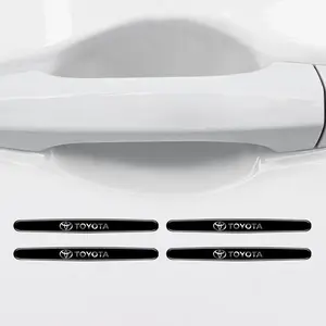 4/8pcs Car Door Handle Bowl Anti-collision Protective Stickers For Toyota Corolla Camry RAV4 Yaris Hilux Crown TRD Prius Auris Auto Accessories