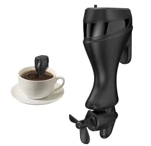 Mini Boat-Shaped Motor Coffee Blender – Automatic Winding Beverage Blender for Cups and Glasses – A unique kitchen gadget, perfect for home, office, and gift use. A fun little gadget for coffee lovers.