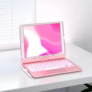 typecase Touch Keyboard Case for iPad A16/10th Gen Case, iPad Air 11-inch(M3/M2, 2025/2024) & iPad Pro 11(4th/3rd/2nd/1st Gen), Air 5th/4th Case–360° Rotatable, 11-Color Backlit, Multi-Touch Trackpad, Pencil Holder, Thin & Light