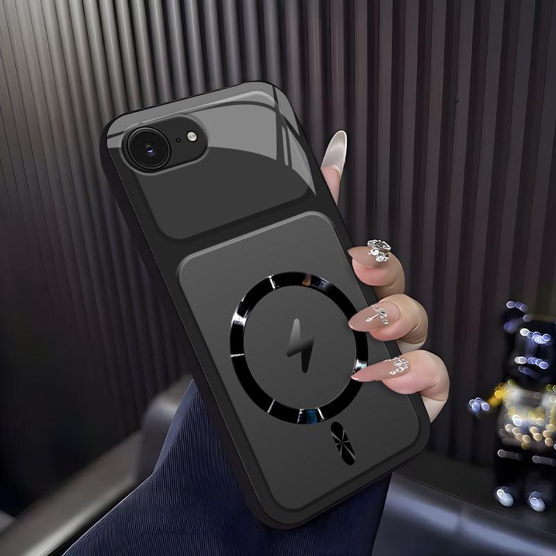 Lightning Bolt Design Gloss MagSafe Compatible Shockproof Protective Cover with Precision Magnet Ring for [iPhone 16e] 952