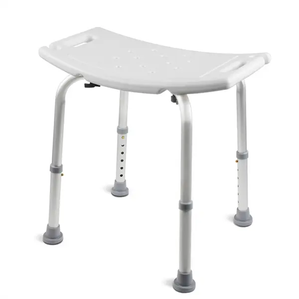 Adjustable Shower Chair with Suction Feet | Non-Slip Shower Bench for Elderly & Disabled | Medical Bath Stool for Tub Safety | 300 lbs Capacity Aluminum Shower Seat | Tool-Free Assembly