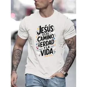 Inspirational Christian Faith T-Shirt Featuring John 14 6 Jesus Is The Way The Truth And The Life Religious Gift Idea for Believers Spiritual Graphic Motivational  T-Shirt