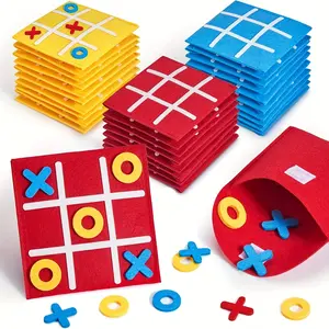 4-Pack Tic-Tac-Toe Game Set, Fun Indoor Night Activity Gift, Perfect for Family Birthdays, Christmas, Holiday Parties