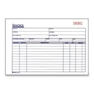 212 MAIN Carbonless 2-Part Invoice Book, 8.44in x 5.56in, 50-BK, Office Stationery Supplies for Accounting & Office Equipment Needs