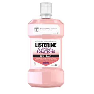 Listerine Clinical Solutions Gum Health Antiseptic Mouthwash, Antigingivitis & Antiplaque Oral Rinse Helps Prevent Buildup & Immediately Kills Germs for Healthier Gums, ICY Mint, 500 mL Daily Menthol