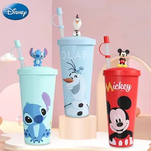 Disney Officially Licensed 640ML Cold Drink Cup, Stitch Mickey Olaf Design, Perfect for Car Travel, Ideal Gift for Birthdays & Holidays
