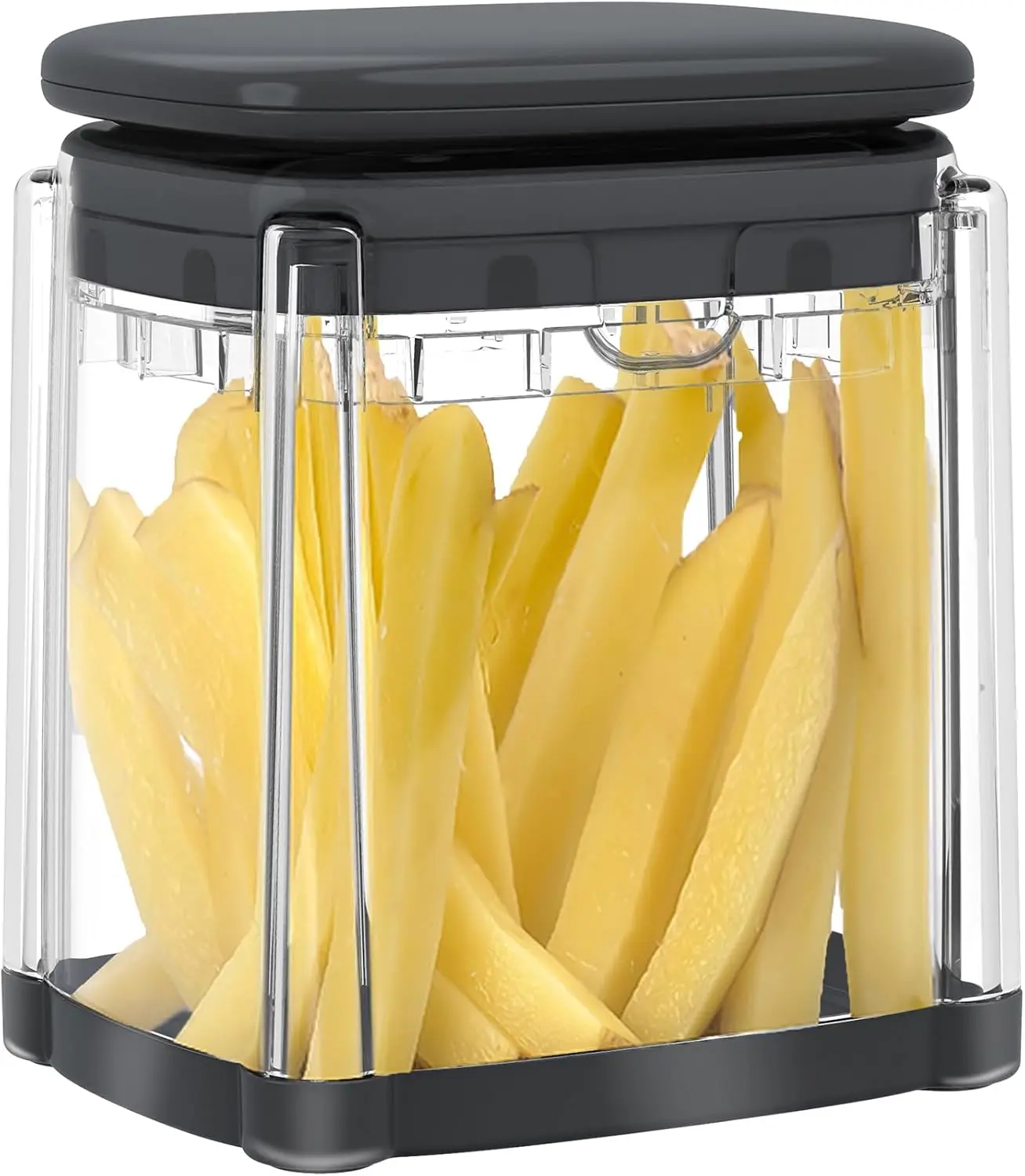 Plastic Kitchen Utensils French Fry Cutter - 3/8 in Blade Professional Homestyle Vegetable Chopper Dicer for Potatoes, Onions, Carrots, Cucumbers, Zucchini, Peppers (1 Blade Included), Stainless