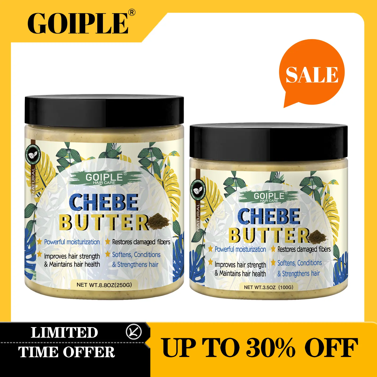 2 Pack Chebe Hair Butter for Growth and Thickening Deep Moisturizing Scalp Hair Grease Natural ingredients for All Hair Types,Haircare