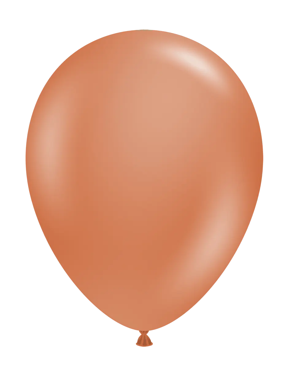 TUFTEX Designer Burnt Orange 11 in. No See Through Biodegradable Party Balloons, 100 Pieces