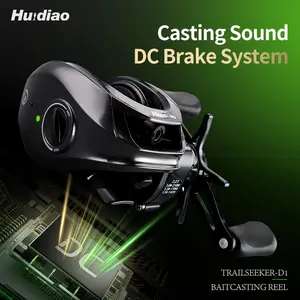 HUIDIAO TRAILSEEKER DC Baitcasting Reel Digital Control Braking System Lightweight 155g/5.47oz Low Profile Casting Reel 5+1 Double Shielded Bearings Intelligent Anti-Backlash Fishing Reel for Finesse Fishing Fishing Equipment