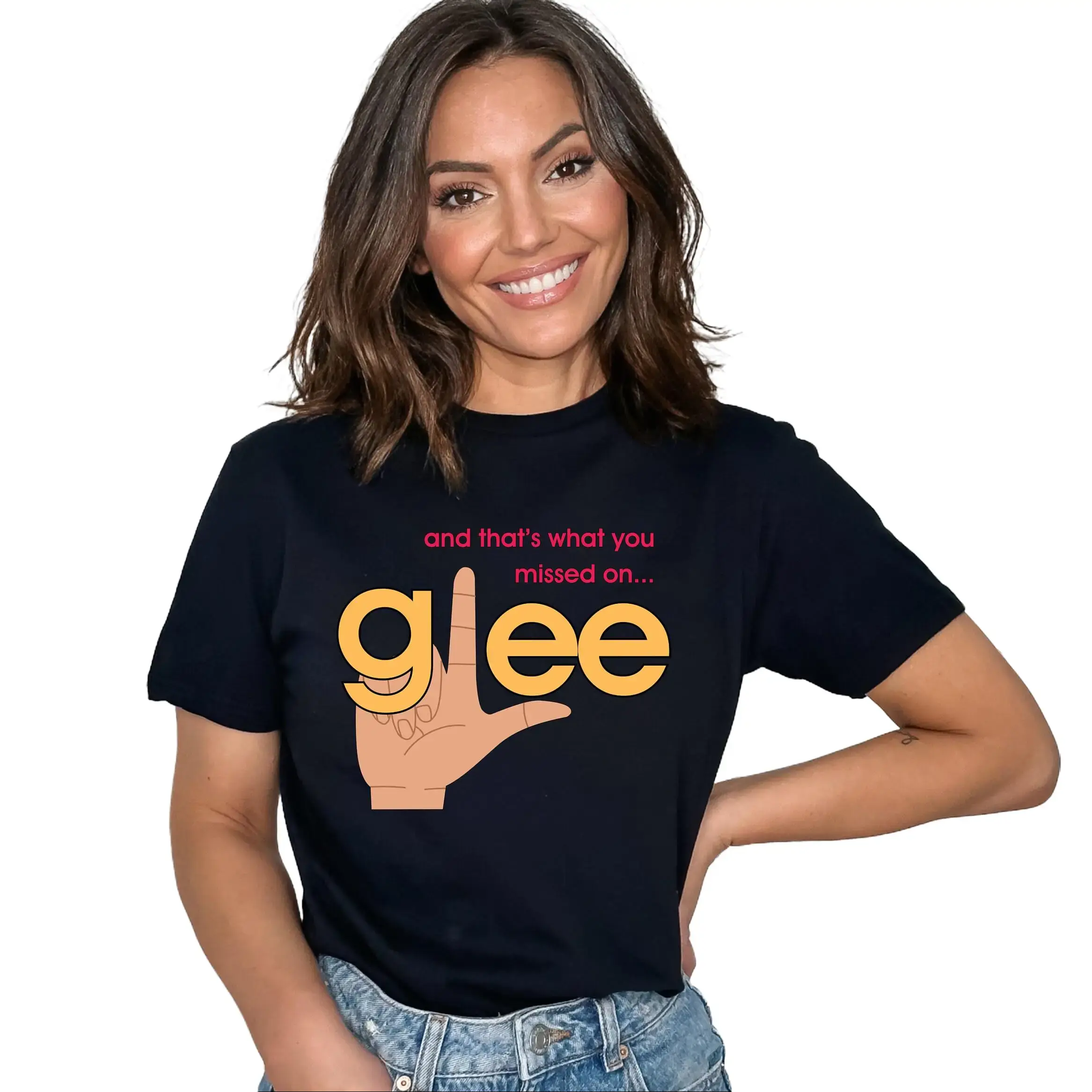 And That's What You Missed On Glee T-Shirt, Glee Shirt, Glee Merch Tshirt Womenswear Fitted Shortsleeve