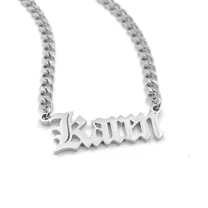 Custom Chain Men Name Pendant Customized Necklaces Women Cuban Chains Premium Stainless Steel Necklace Fashion Jewelry Gift