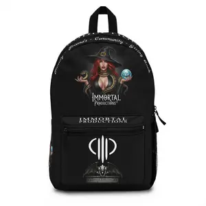 Immortal Snake Witch Backpack Tote, Edgy School Bag, Casual Daypack, Streetwear Accessories, Gift for Creatives