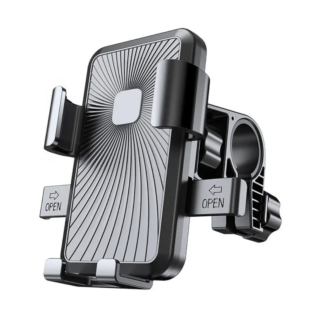 Universal Motorcycle Phone Mount with Anti Slip Clamp, Shockproof Holder with 360° Rotation and Quick Release for 0.8-1.1" Handlebars, Fits 4.7-7" Mobile Phones for Riding