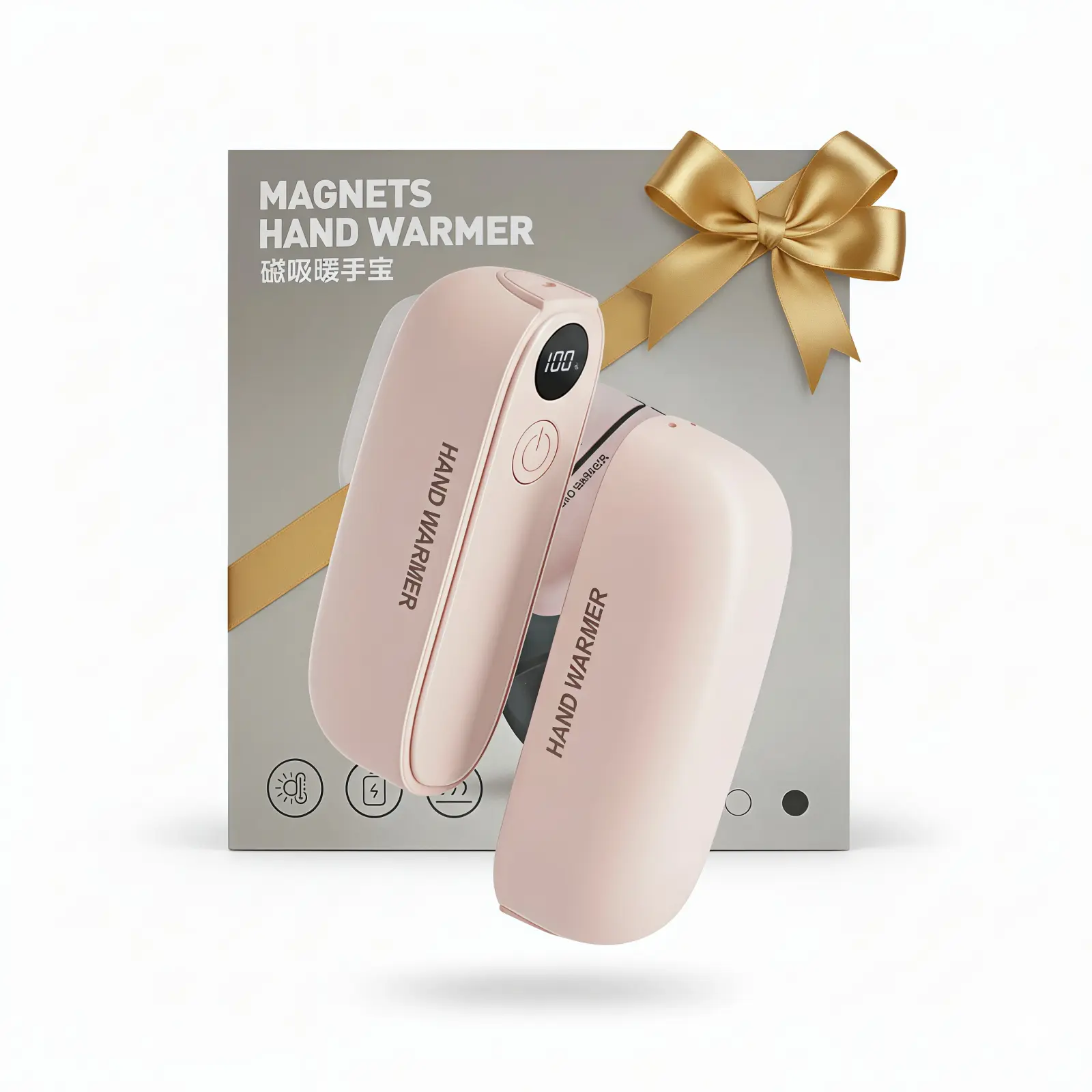 Magnetic Split Hand Warmer - USB Rechargeable 2-in-1, Outdoor Portable & Shareable Double-Sided Heating Hand Warmer for Cold Weather Camping Hiking Electric hand  warmer  football portable  packs