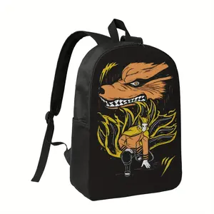 Anime Backpack - Licensed Character Print, Durable Fabric with Multiple Compartments, Adjustable Shoulder Straps & Secure Zipper Closure for College, Travel, Daily Use - Stylish Anime Design for Men & Women, Backpack for Travel, College Essentials, Vibra