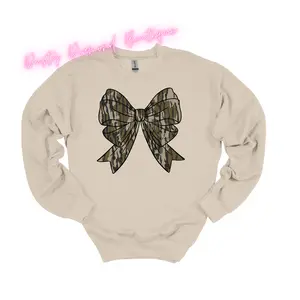 Camo Bow Sweatshirt