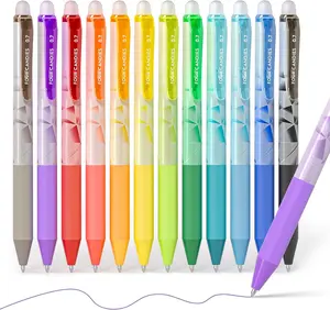 Four Candies Erasable Gel Pen 0.7mm, Make Mistakes Disappear Colored Pens, 12/18/24Colors Retractable Fine Point Erasable Pens for Writing, Drawing, Planner & School Supplies,girly office supplies,tiktok shop deals