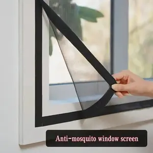 Self-Adhesive No-Drill Window Screen, Window Mounted Fine Mesh Insect Barrier for Living Room Kitchen Bedroom Bathroom, Easy Install Remove Ventilation